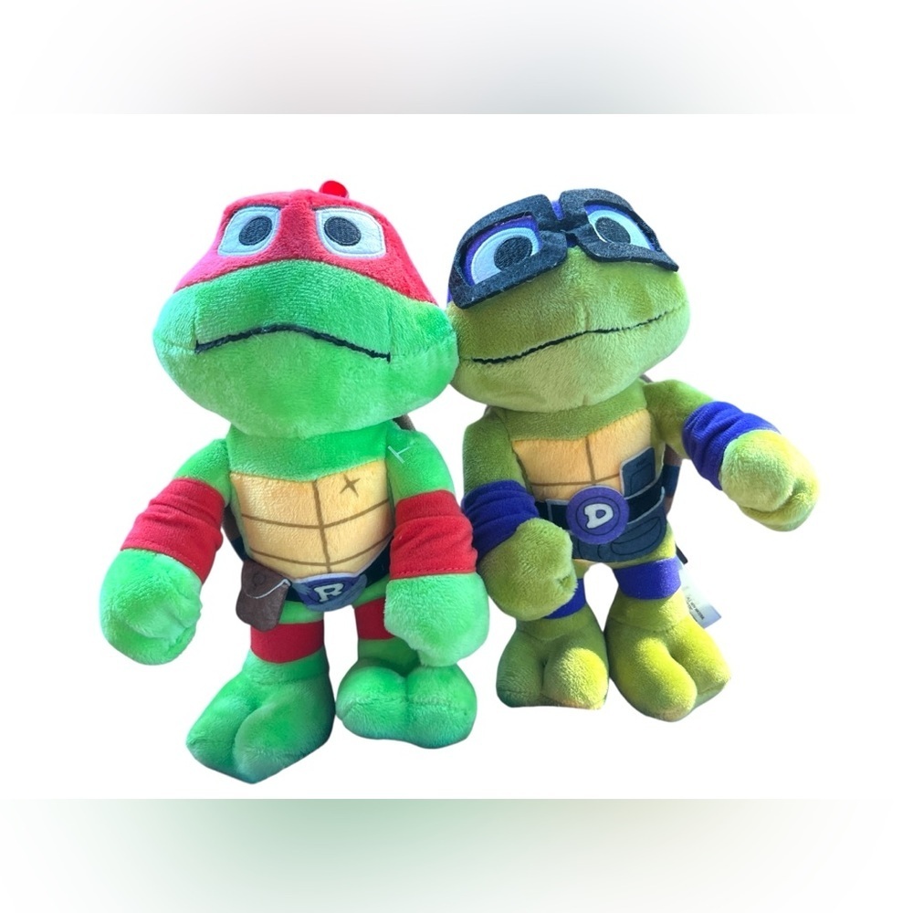 Mattel Teenage Mutant Mayhem Ninja Turtles Donatello And Raphael Soft Plush Toy